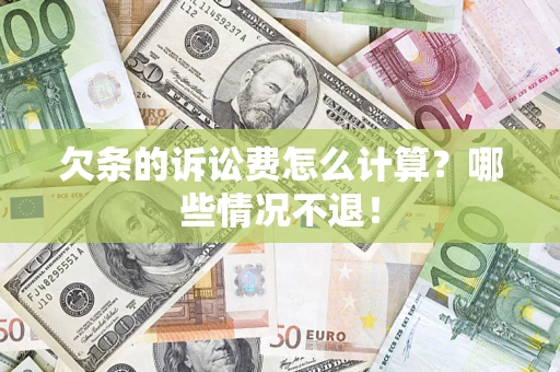 武汉欠条的诉讼费怎么计算？哪些情况不退！