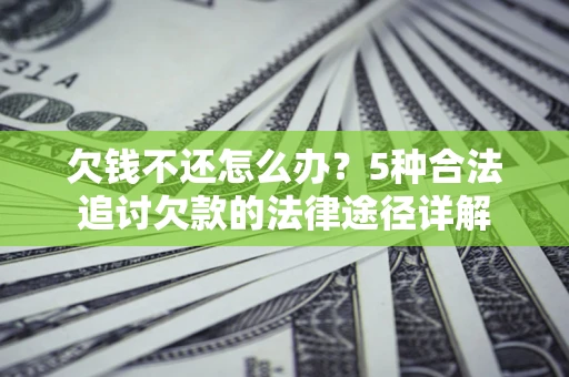 武汉欠钱不还怎么办？5种合法追讨欠款的法律途径详解